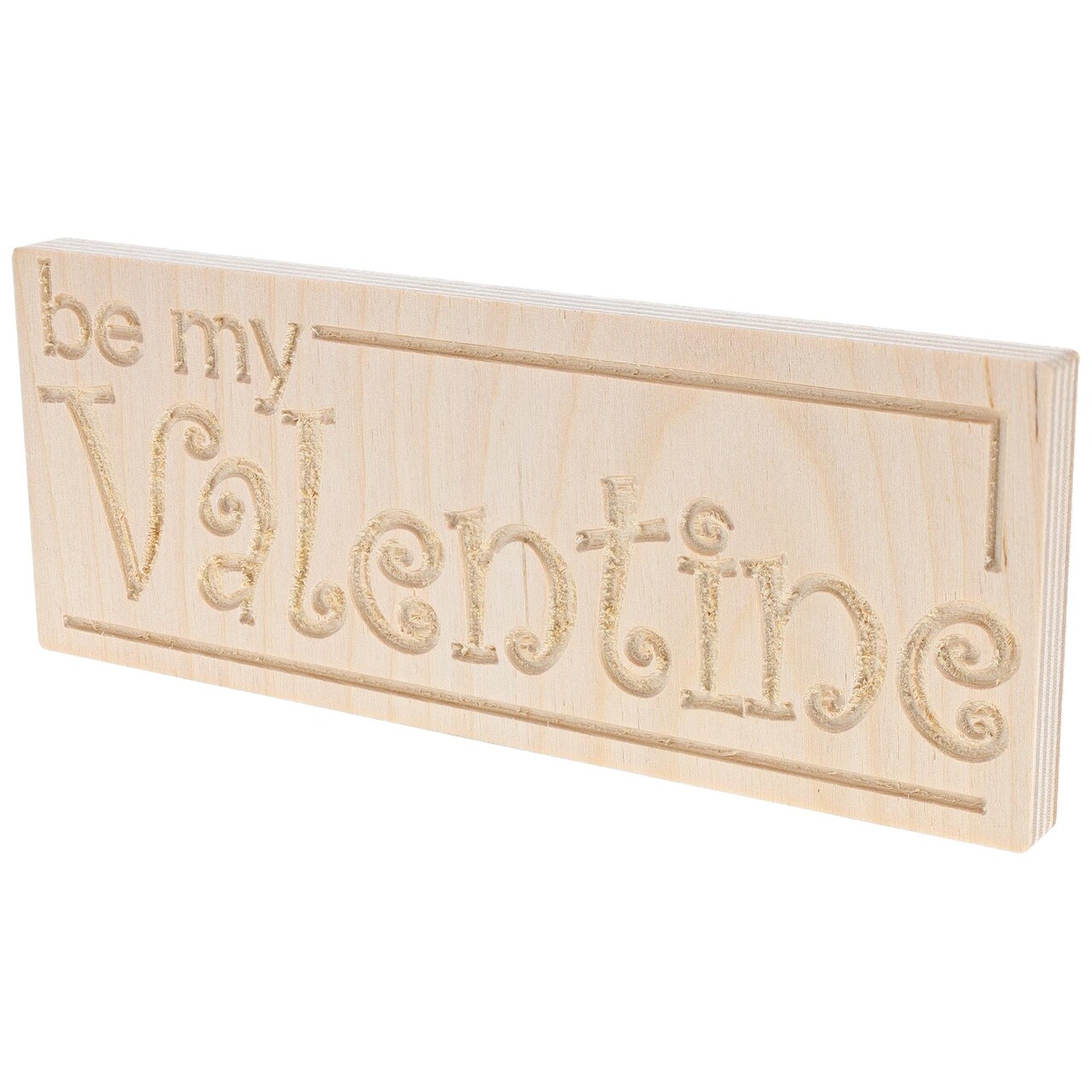 Good Wood By Leisure Arts Shape Be My Valentine 8"X 3.19"X .5", Wooden Shapes, Wood Shapes, Wooden Shapes Wall Decor, Large Small Shapes For Crafts